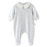 ベビー服 ロンパース カバーオール インナー 新生児 ライトブルーゼブラ柄 春 秋 カジュアル 遊び お出かけ プレゼント 女の子 男の子 ユニセックス 赤ちゃん (59(0~3ヶ月), 写真色)