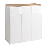 家具350 Toy トイ 3連式ゴミ箱 分別 ダストボックス ごみ 縦型 ふた付 フタ ホワイト 134080