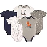 Hudson Baby (ハドソンベービー) ベビー 男の子 半袖 ボディースーツ 5枚セット (3-6M, Wild One) [並行輸入品]
