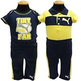 PUMA プーマ ベビー ロンパース＆レギンス 上下3点セットアップ 3/6ヶ月