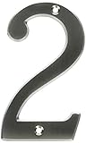 Hy-Ko BR-43SN/2 4 House Number #2 Satin Nickel Finish [並行輸入品]