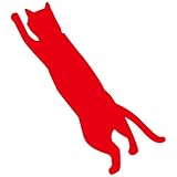 Sticker Shop Haru ジャンプする猫 ステッカー 赤