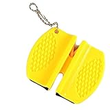 ライフシャープナー 砥石 研ぎ器 切れ味復活 操作簡単 携帯便利 家庭用 アウトドアに緊急用 使いやすい 軽い ４色 (イェロー)