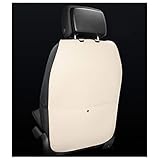 lewu キックガード カー シート 保護 自動車用 カバー 傷 汚れ防止 収納 ポケット 付き 汎用 (ベージュ)