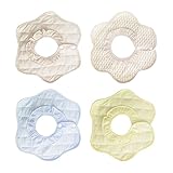 JMITHA 赤ちゃん よだれかけ ベビー スタイ 男の子 女の子 ビブ ６重 お 食事 エプロンコットン100% 柔らかい 360°回転可 6枚セット (J)