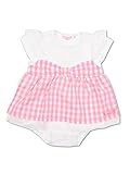 (キッスドロップ) KissDrop シフォン重ね ギンガムチェックロンパース 80cm ピンクベース