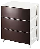 チェスト 衣類収納 リビングワイドチェスト ルームス ワイド 3段 ブラウン