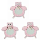 Bearington Baby Lil' Hoots Owl Collection Wee Blanket Security Blankie Set of 3 by Bearington
