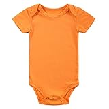 エルフ ベビー(Fairy Baby)ベビーカバーオール ロンパース ボディスーツ 肌着 半袖 男の子 出産祝い(サイズ：4-6M) オレンジ