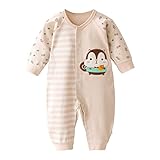 ベビーロンパース　Luyusbaby 長袖カバーオール肌着カトゥーンプリント　ピンク　７３ｃｍ