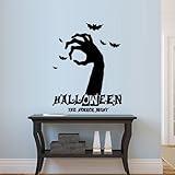 Wall Decal Vinyl Sticker Art Decor Design Halloween Bat Witch Holiday Happy Party Owl Spider Poster 