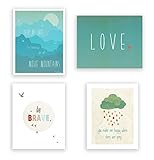 子InspireデザインHappinessコレクションPrints、8 " x 10インチ、4のセット