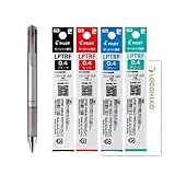 パイロット 多色ボールペン ジュースアップ4 LKJP-60S4-S シルバー【本体1+替芯 黒1/赤1/青1/緑1】+ ロコネコカード