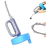 Alpha Depot パイプクリーナー パイプブラシ 詰まり ワイヤー 回転式 クリーナー 排水口 洗浄 排水管 掃除 お風呂 トイレ 洗面所 修理 下水 詰まり解消 (ブルー 4m)