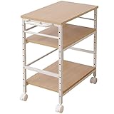 山善(YAMAZEN) デスクサイドワゴン キャスター付き ナチュラル MWT-60(NA/IV)