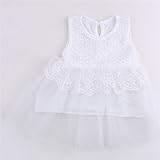 BEE&BLUE かわいいリボン付き 袖なし 赤ん坊ドレス