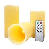 Noza Tec キャンドル led ライト ろうそくそっくり 2種点灯モード リモコン、4h/8hタイマー付き 防水 3個セット 癒しの灯り