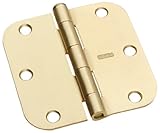 Stanleyハードウェア一括Assembled rd758fp 3 – 1 / 2 " x 3 – 1 / 2 " 5 / 8 "半径住宅用ヒンジFlushでピンサテン真鍮