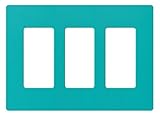 Lutron SC-3-TQ Claro Three-gang Wallplate Turquoise by Lutron [並行輸入品]
