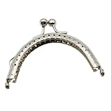 KUKU工房 がま口 口金 半円型 8.5cm 5個セット (シルバー)