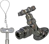 Prier c-355cp。50 1 /2インチanti-siphon角度敷居蛇口ハンドル付き、オペレーティングキー、光沢クロムメッキ