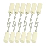 uxcell フェルトバフ　ボブ　研削ヘッド　フェルト　46mm全長　ホワイト　円筒形　12個