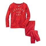 OSHKOSH(オシュコシュ) 2ピーススパークルサンフィットコットンパジャマ レッド スリープウェア 24ヶ月【並行輸入】