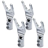 MONOSTORE Yラグ端子 スピーカー オーディオ スピーカー 銅 Y端子 8mm 金メッキ ロジウムメッキ スペードプラグ (ロジウムメッキ)