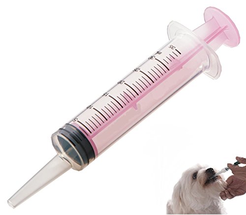 【miyabi】老犬・老猫用 給水シリンジ Mサイズ 犬猫兼用 （小～中型）水分補給・流動食用（ピンク）