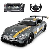 HTLNUZD 1/14 RC スポーツカー 4チャンネル 2.4G LEDライト付き メルセデスAMG GT3ドリフトリモートコントロールカー合金ダイキャストコレクション車両モデルギフト