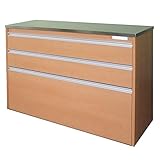 【室内設置サービス付き】家具製造直販TAICHI ヘアライン ステンレス天板 キッチンカウンター120／ナチュラルブラウン