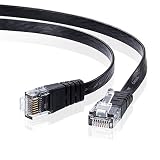 サンワサプライ CAT6フラットケーブル 7m(ブラック) KB-FL6-07BKN