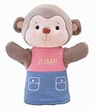 ぬいぐるみアニマルハンドパペット子供のためのおかしいおもちゃ、猿F