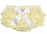 ラッフルバッツRuffleButts　シアサッカーSeersucker　フリルブルマ　フリフリ　おむつカバー　Ruffle Butts　 (12-18m(75cm), Yellow Seersucke