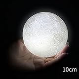 1パック3dプリントMoon NightライトLEDランプ、パーマンUSB充電Warm and CoolホワイトホームデコレーションライトBaby Night Light – 直径3.95インチ – 