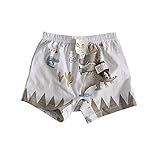 【あるこんたるこん】ベビー キッズ ジュニア トランクス ロケットディノ 男の子 パンツ ボクサー (M(120-130相当))