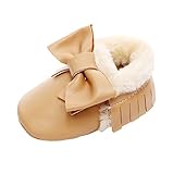 ユニセックスベビー幼児は冬アンチちょう結びのスノーブーツPrewalkerシューズをスリップ秋 (0-6ヶ月, カーキ)