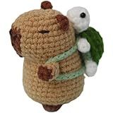 Lankater カピバラかぎ針編みキット かわいい カピバラ 動物 編みキット かぎ針編 素材 スターターキット 編み物アクセサリー 子供 大人向け 初心者向け（スタイル2）