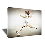 Soccer Starアレックス・モーガン絵画ポスターアートワークキャンバスアートプリント 12x18 inches