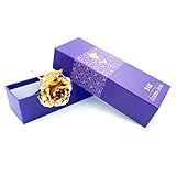 SIENOC 24K金箔のバラ ローズ 花 永遠なラブ ロングのステムの盛りローズ バレンタインデー、結婚祝い、出産祝い、贈り物、お誕生日、卒業、母親、恩師に