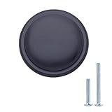 AmazonBasics Button Mushroom Cabinet Knob, 1.25" Diameter, Flat Black, 10 Pack