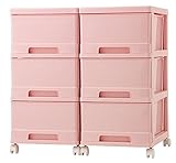 日本製 連結もできる タテヨコ自在収納ボックス キャスター付き 2個組 ピンク 3810054