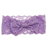 ShinewebベビーキュートなレースカチューシャヘアHeadwear蝶結びヘアアクセサリー US サイズ: Onesize カラー: パープル