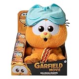 Animagic Baby Garfield Eat Sleep and Repeat 10インチ (25cm) ぬいぐるみ | ラザニアとスリープマスク付き | ガーフィールドファンに最適 | 対象年齢3歳以上。