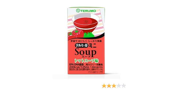 Amazon テルミールミニ スープ トマトスープ味 １２５ｍｌ ２４個 箱 栄養機能食品 ビタミンb1 テルモ 介護用スープ