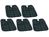 Large Blue Tartan Tucker Bib x 5 by Care Home Superstore