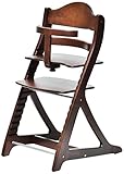 大和屋 すくすくチェアスリムプラス ガード付 ダークブラウンDB 7003 機能や使いやすさはそのままに、幅をすっきりコンパクトにしたベビーチェア