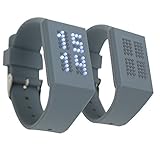 ファッションのクールな防水60デジタルLEDライト明るいタッチスクリーン・シリコン製　スポーツ　ウォッチ 男女兼用（ グレー）
