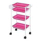 トレーワゴン クリアワイン [ エステワゴン ネイルワゴン キッチンワゴン マルチワゴン サイドワゴン キャスター付き 収納 業務用 サロン ワゴン ラック ]◆