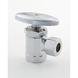 Jaclo 585-sn 3 / 8 " OD X 3 / 8 " IPS角度Compバルブ、サテンニッケル